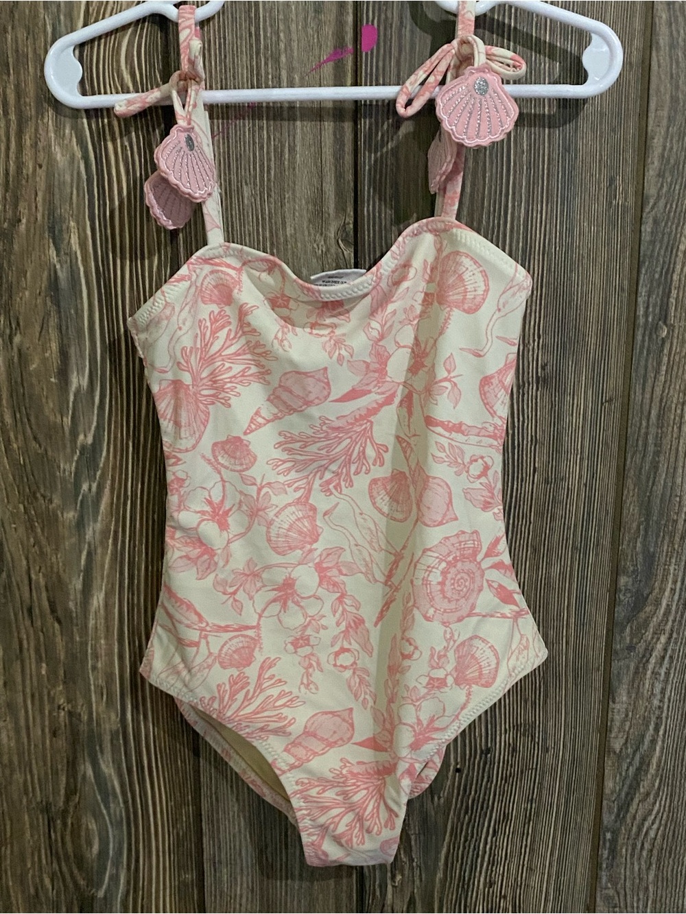 Kids Pink Seashell One-Piece Swimsuit - Brand Unknown